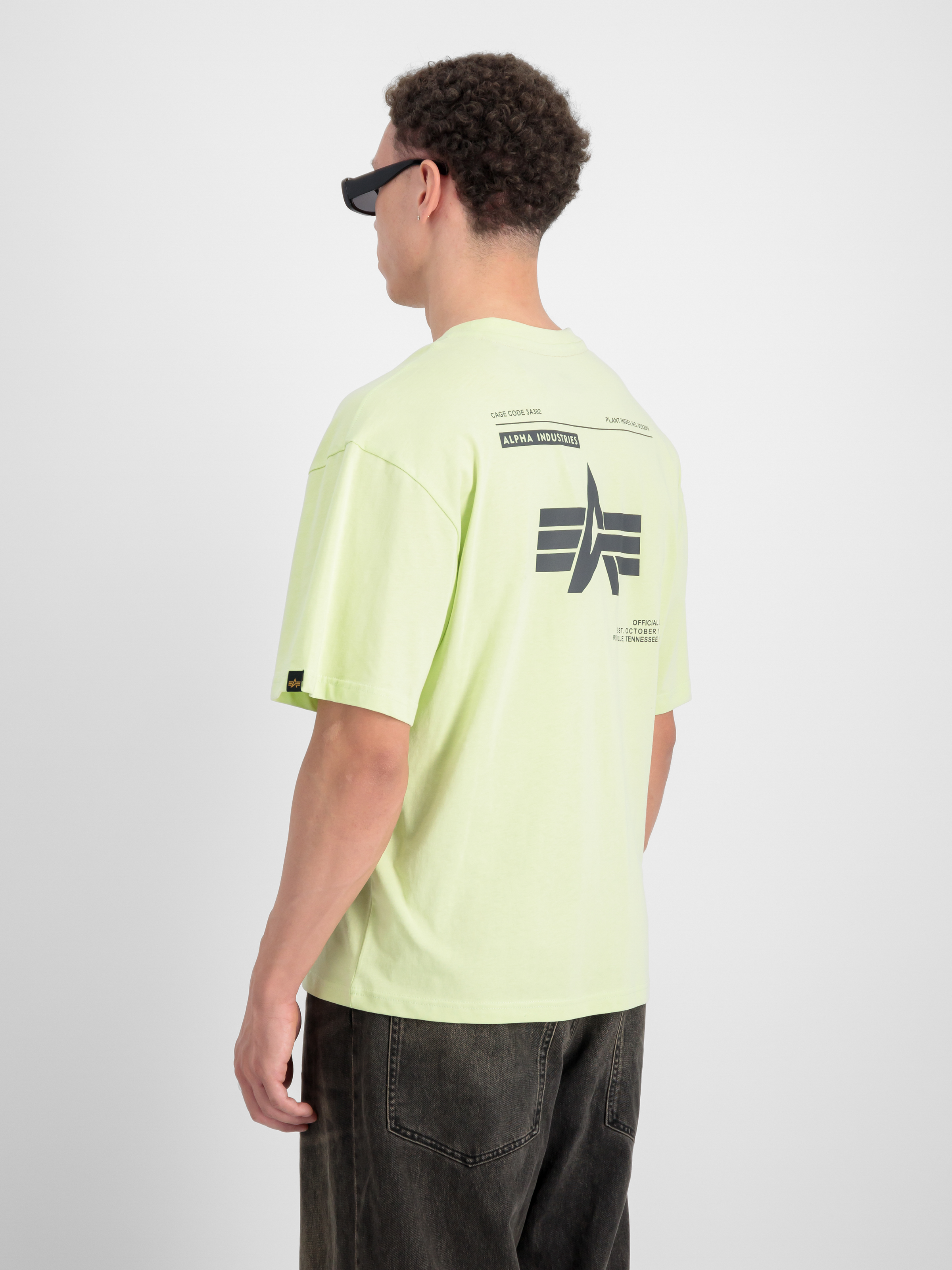 Logo Back Print T-Shirt Arctic Lime 146507_722_2_model_00004_99586