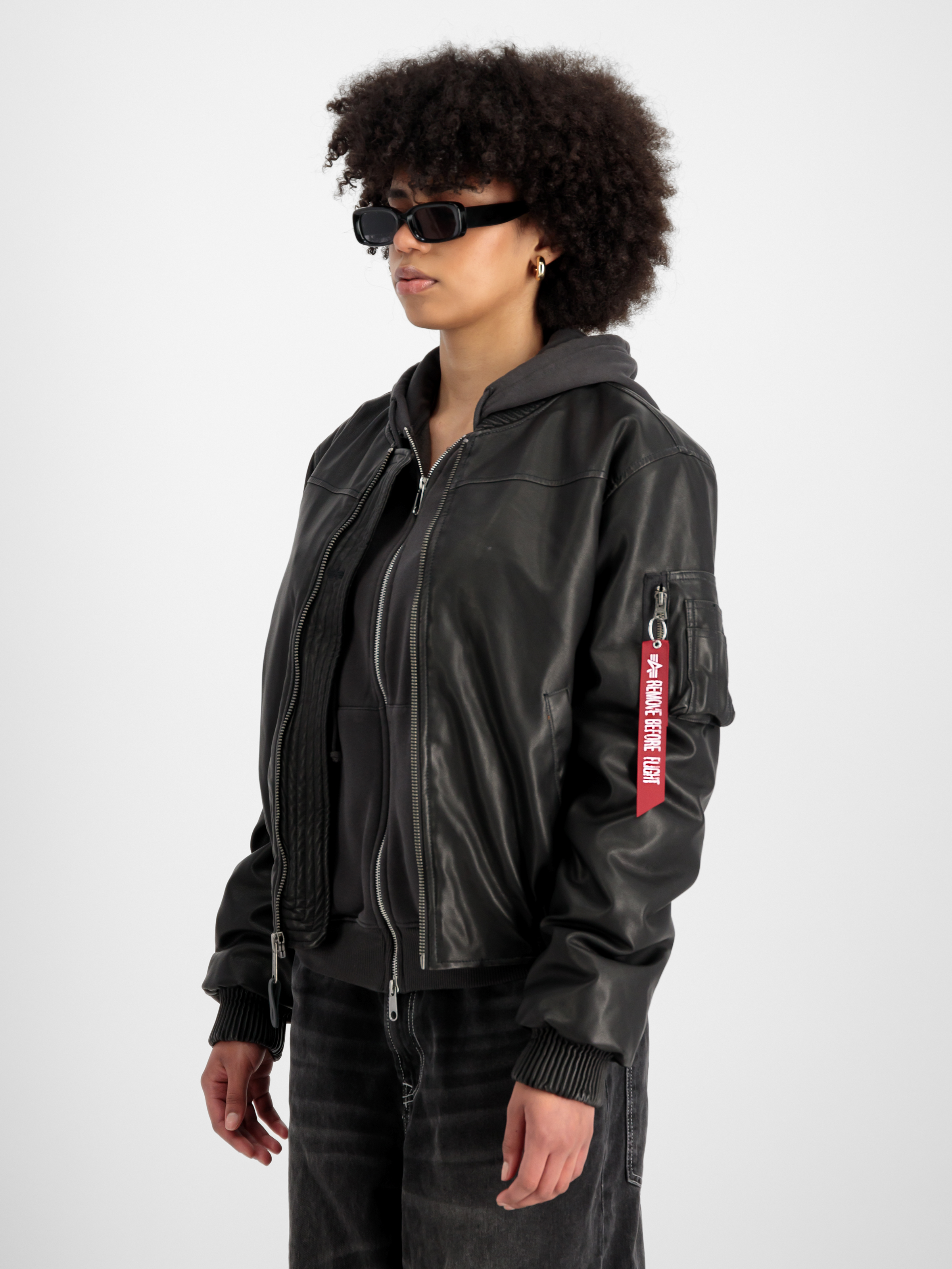 MA-1 Faux Leather Vintage Bomber Jacket Women black 148005_03_2_model_00003_99463