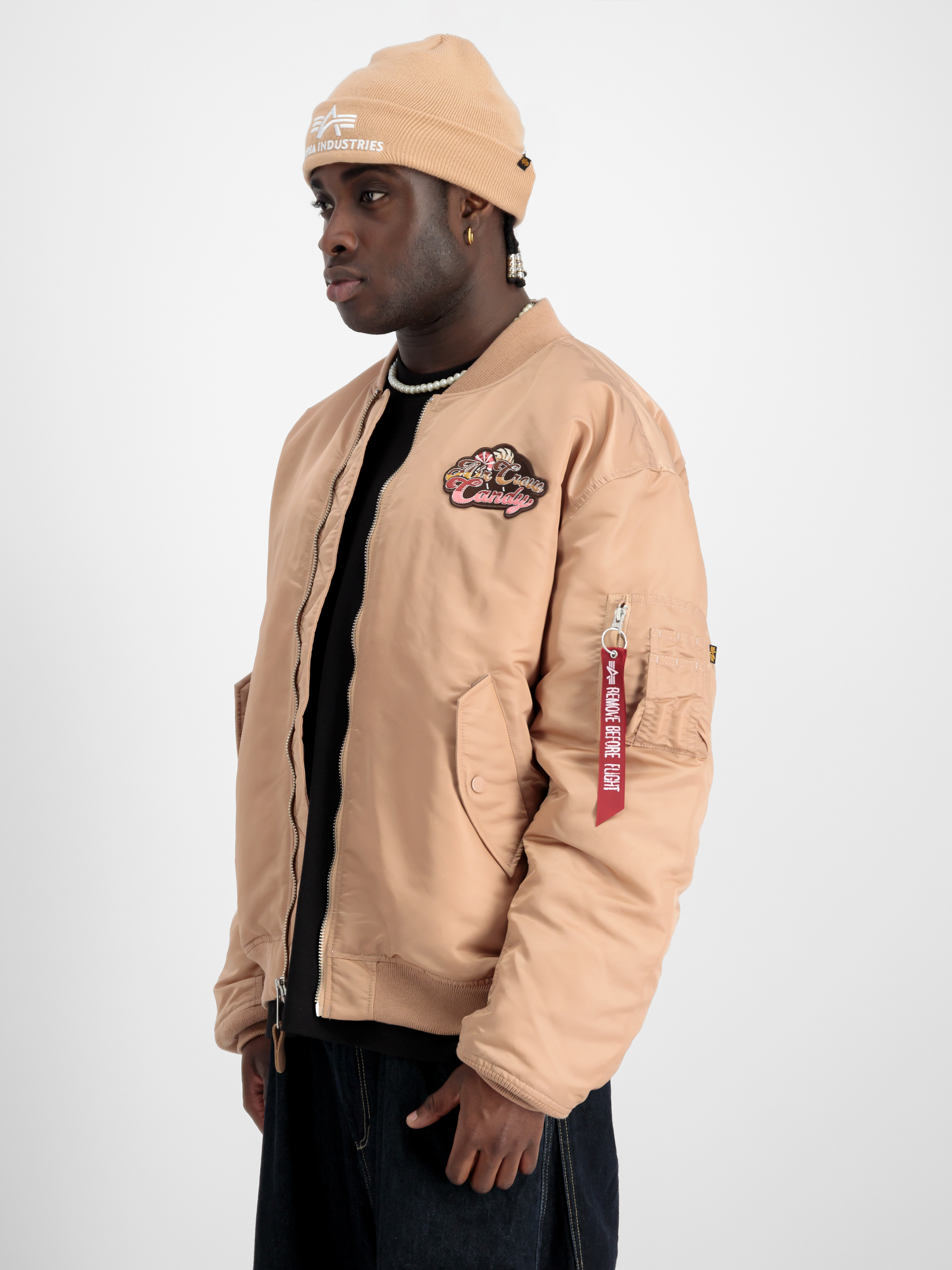 MA-1 Candy Crew Bomber Jacket Dusty Coral 148140_721_2_model__00003_98763