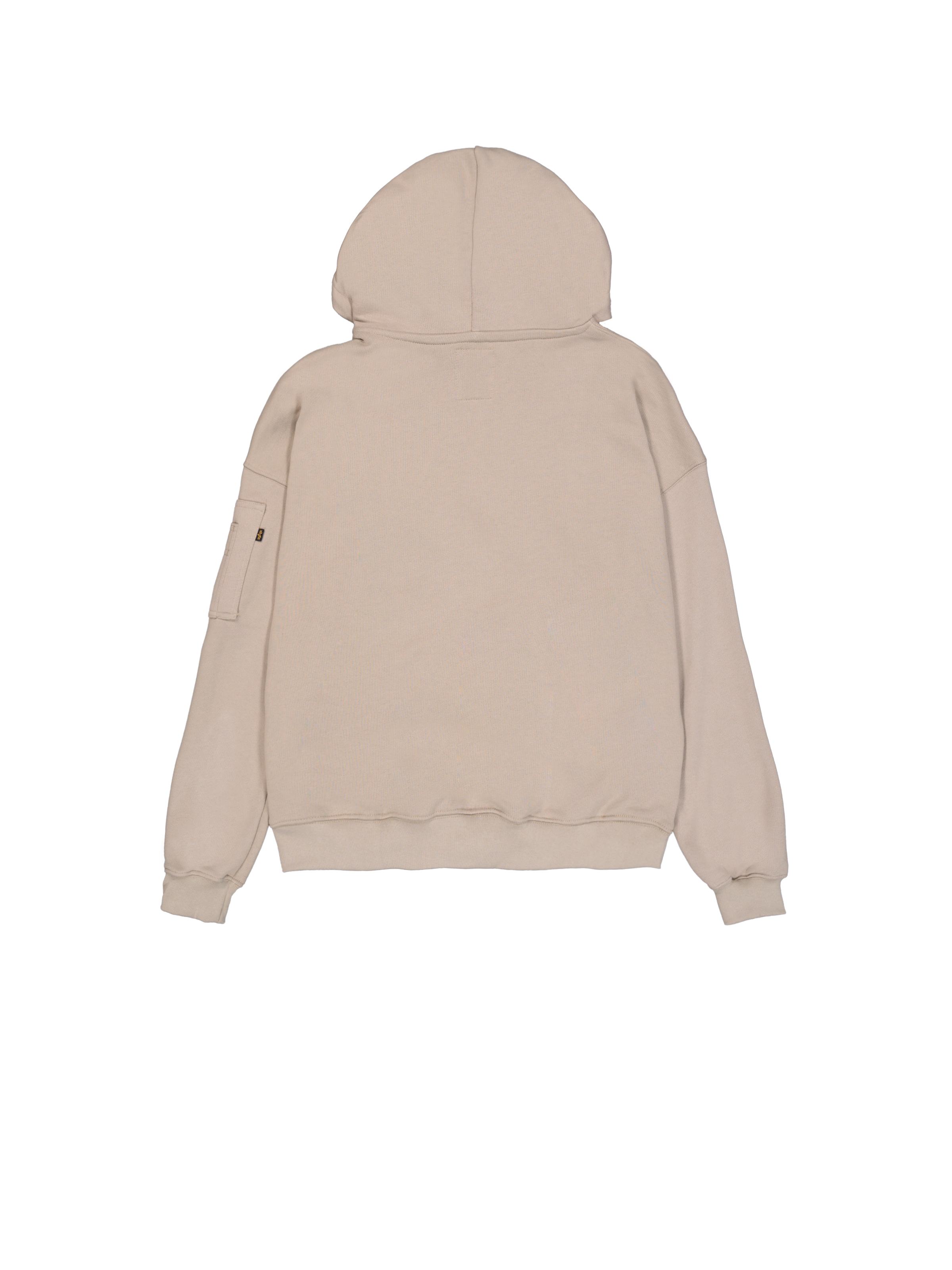 Alpha Essentials Rubber Logo Hoodie vintage sand 146335_679_1_flatlay_00002_101337