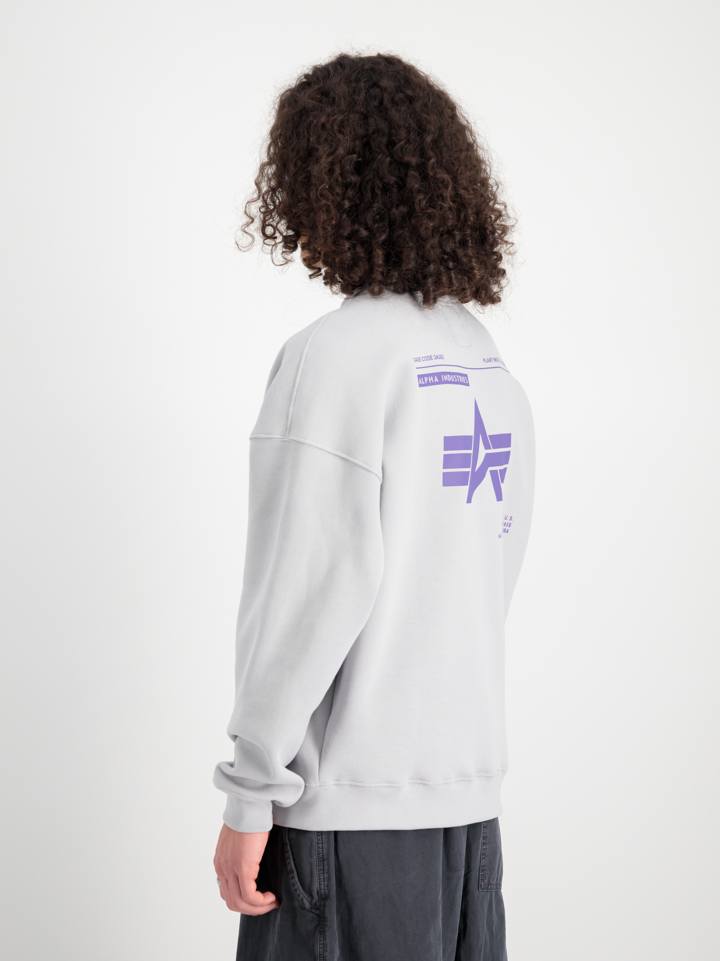 Logo Back Print Sweatshirt pastel grey 146304_666_2_model_00004_99262