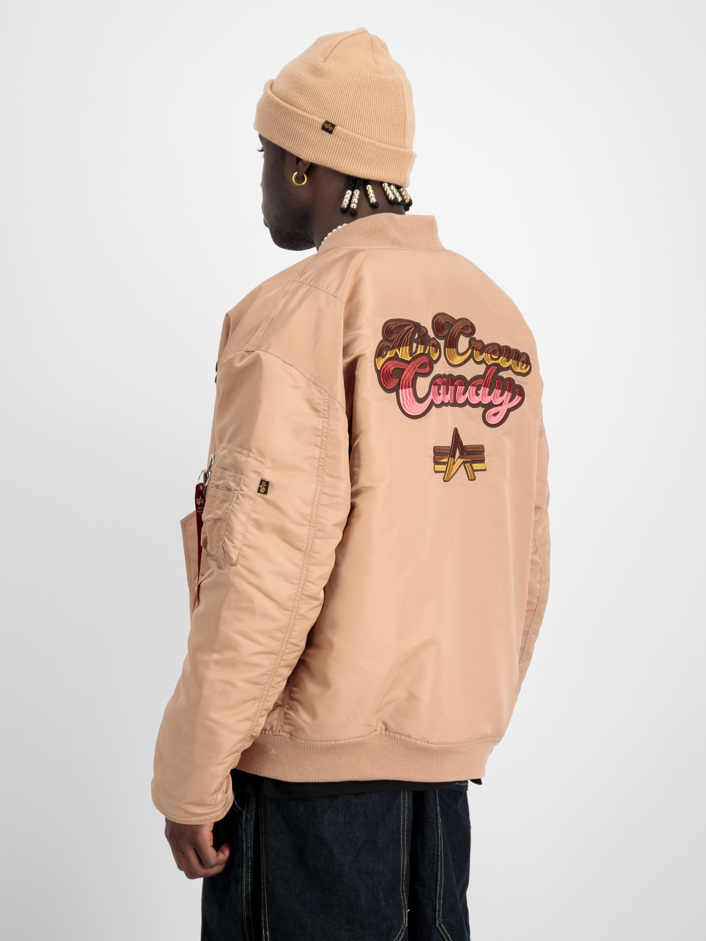 MA-1 Candy Crew Bomber Jacket Dusty Coral 148140_721_2_model__00004_98764