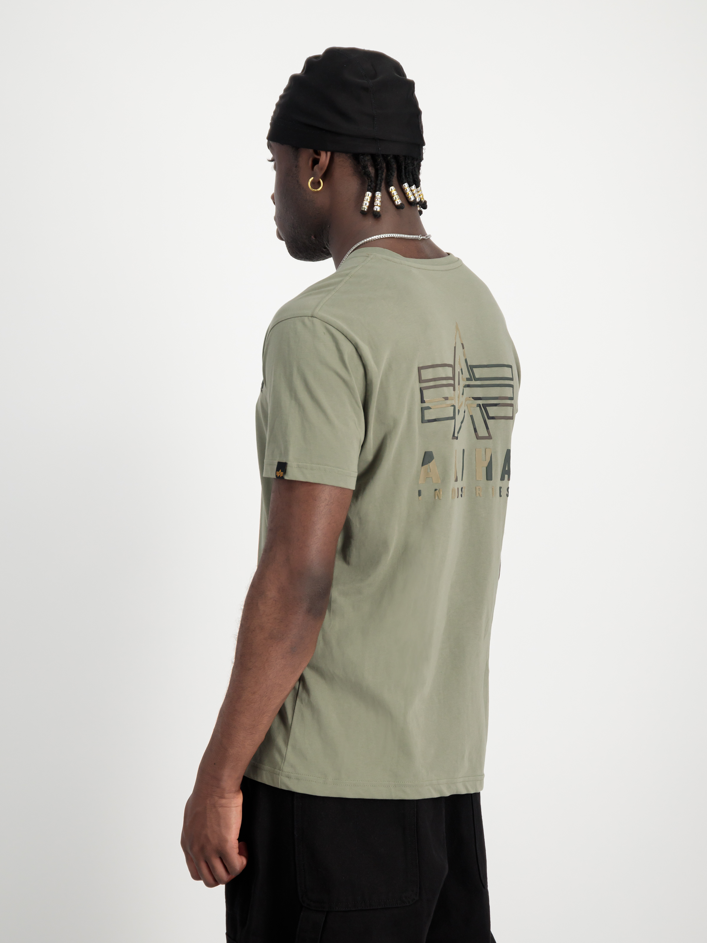 Camo Logo Puff Print Back Print T-Shirt olive 148522_11_2_model_00004_98063