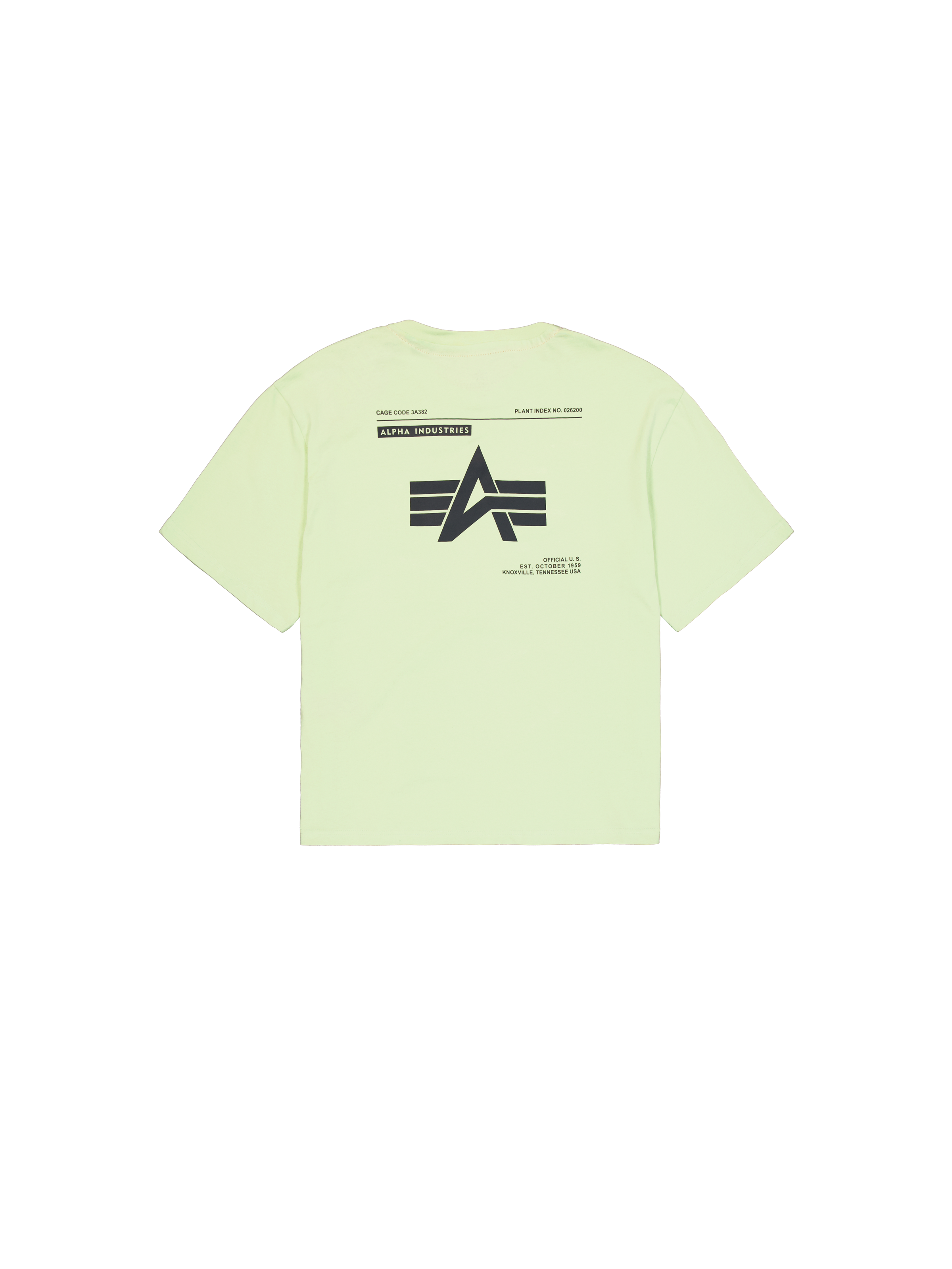 Logo Back Print T-Shirt Arctic Lime 146507_722_1_flatlay_00002_99582