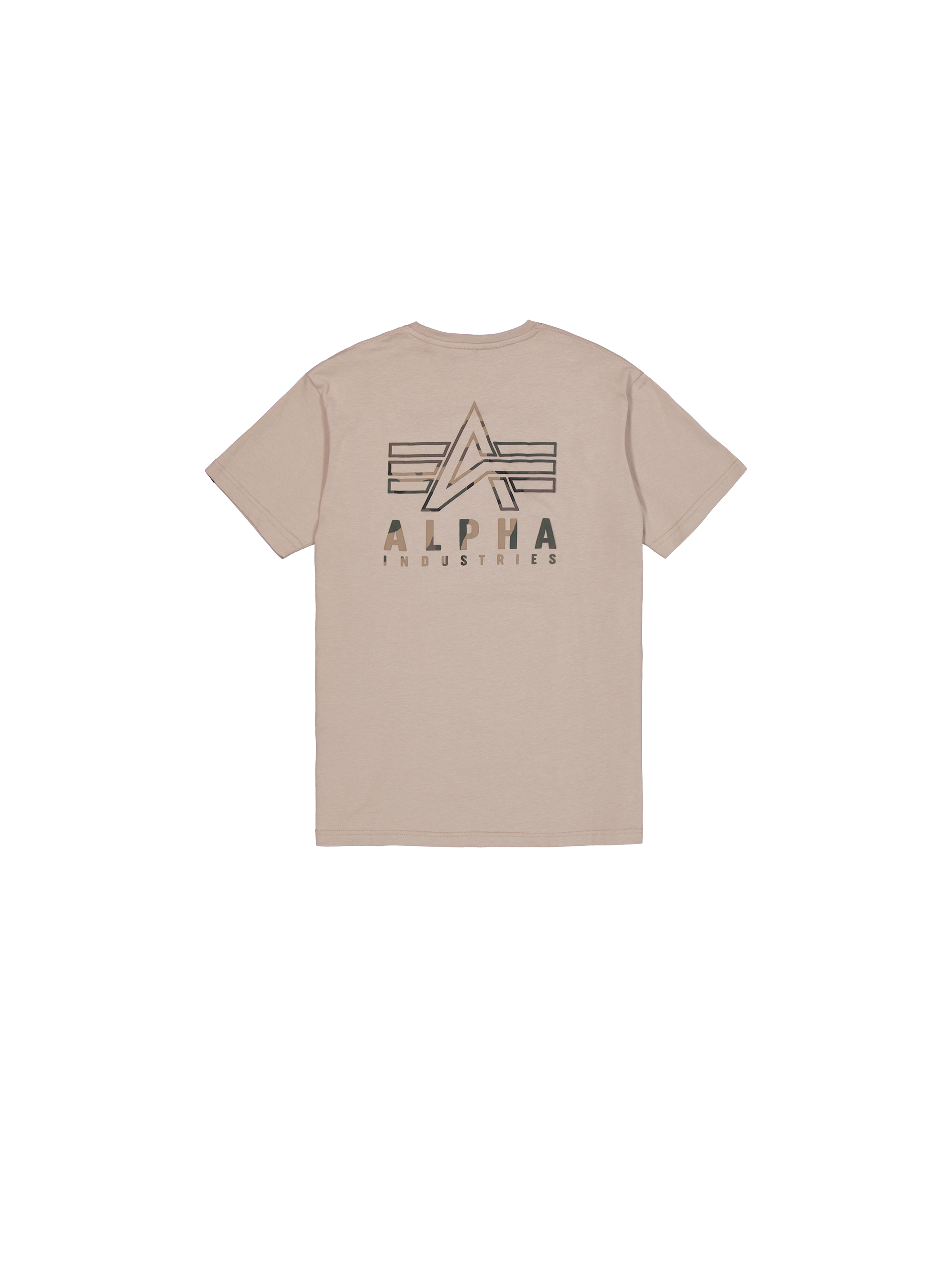 Camo Logo Puff Print Back Print T-Shirt vintage sand 148522_679_1_flatlay_00002_98045