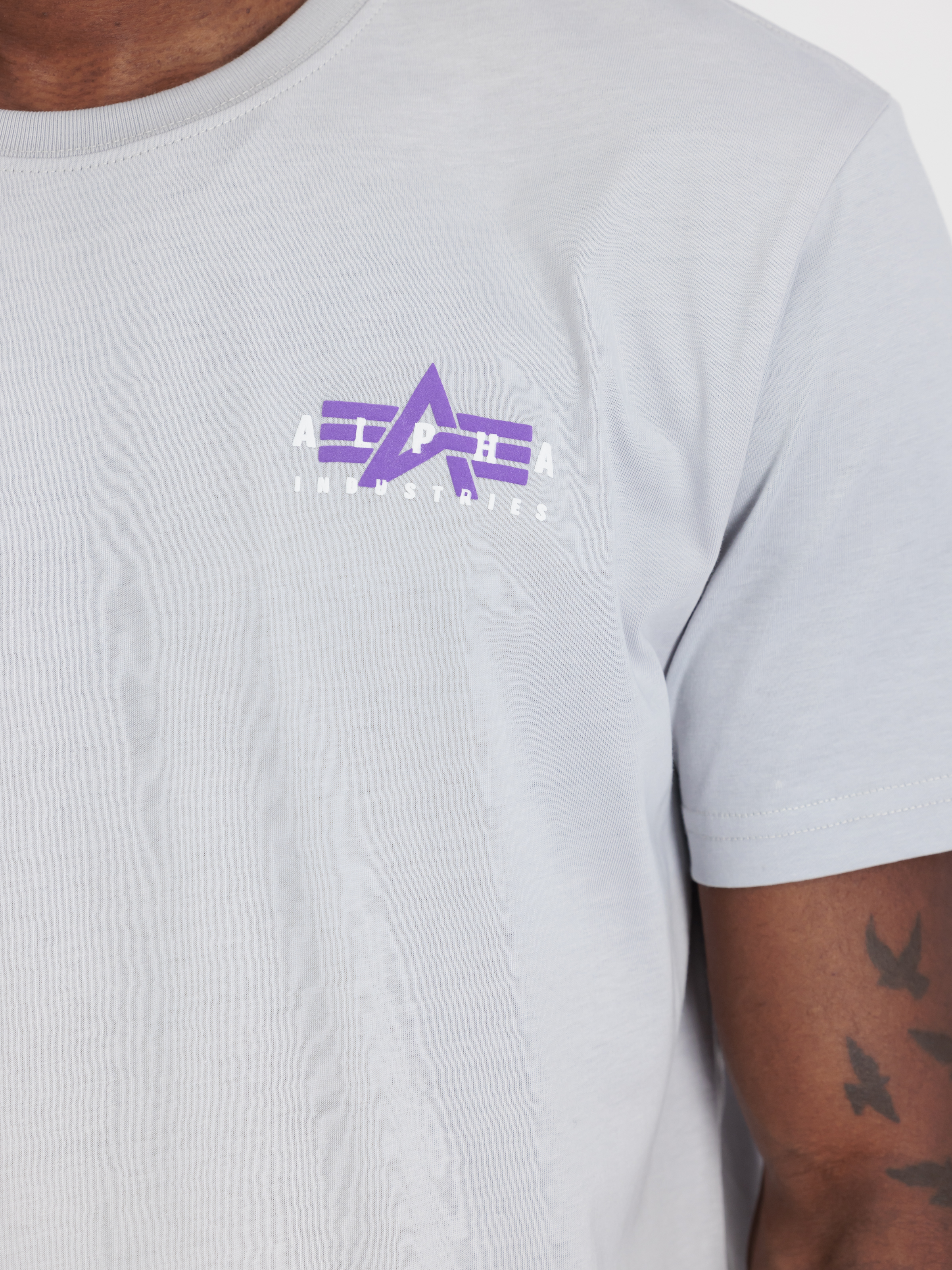 Puff Print Logo Back Print T-Shirt pastel grey 148521_666_3_detail_00001_98108