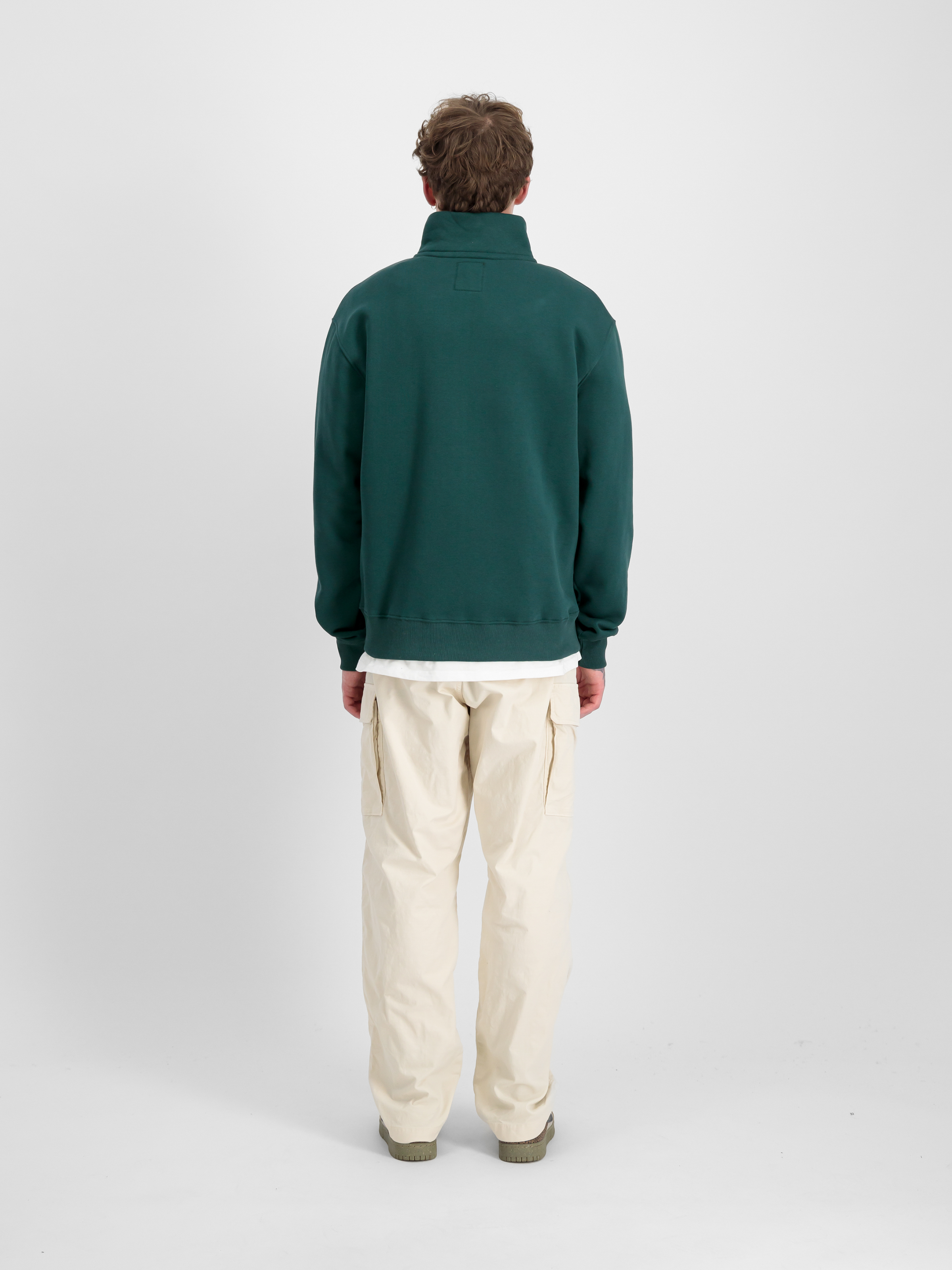 Half Zip Small Logo Sweatshirt Force Green 108308_720_2_model_00002_97159