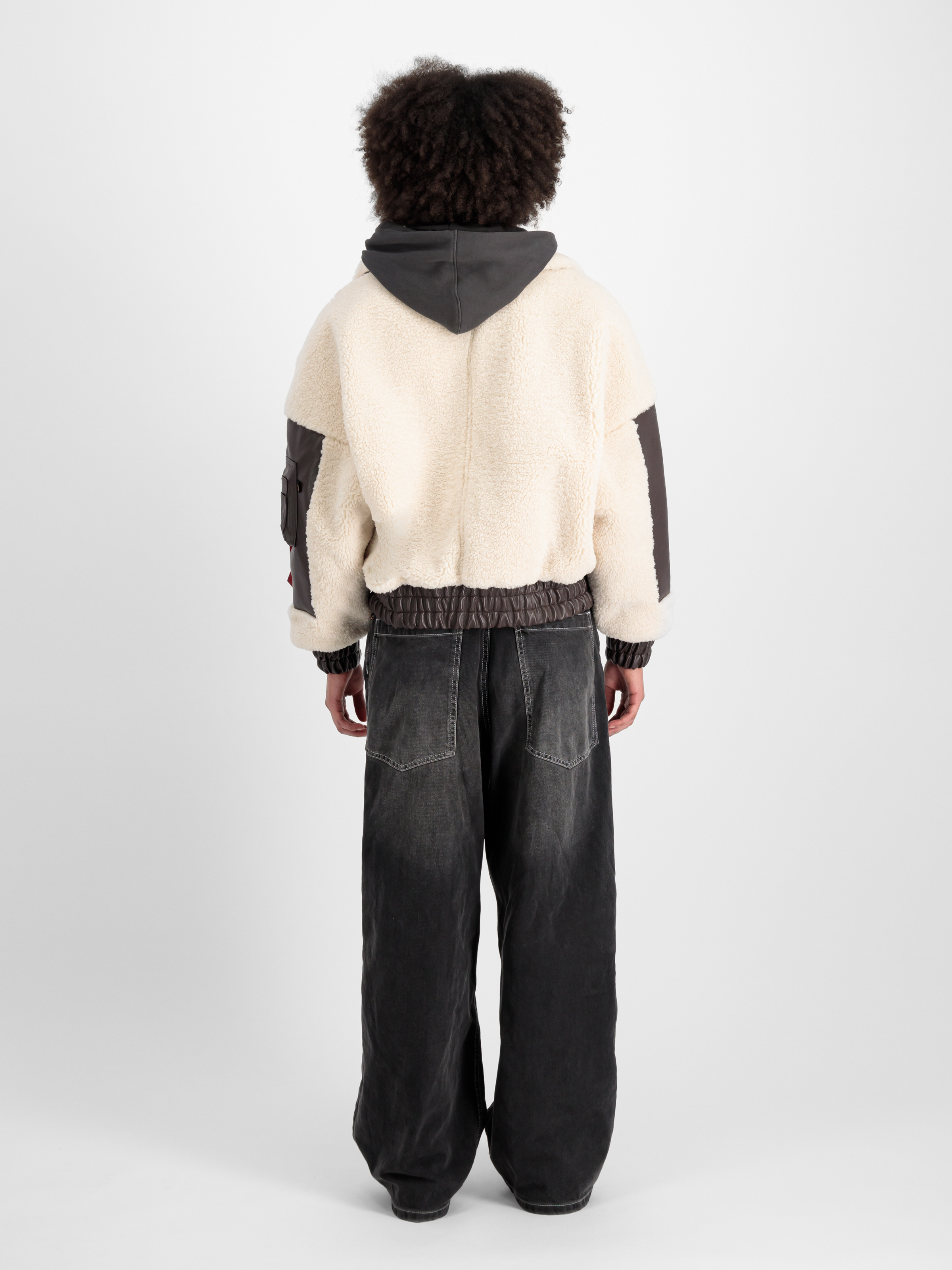 Teddy PU Bomber Jacket Women off white 148001_16_2_model_00002_99552