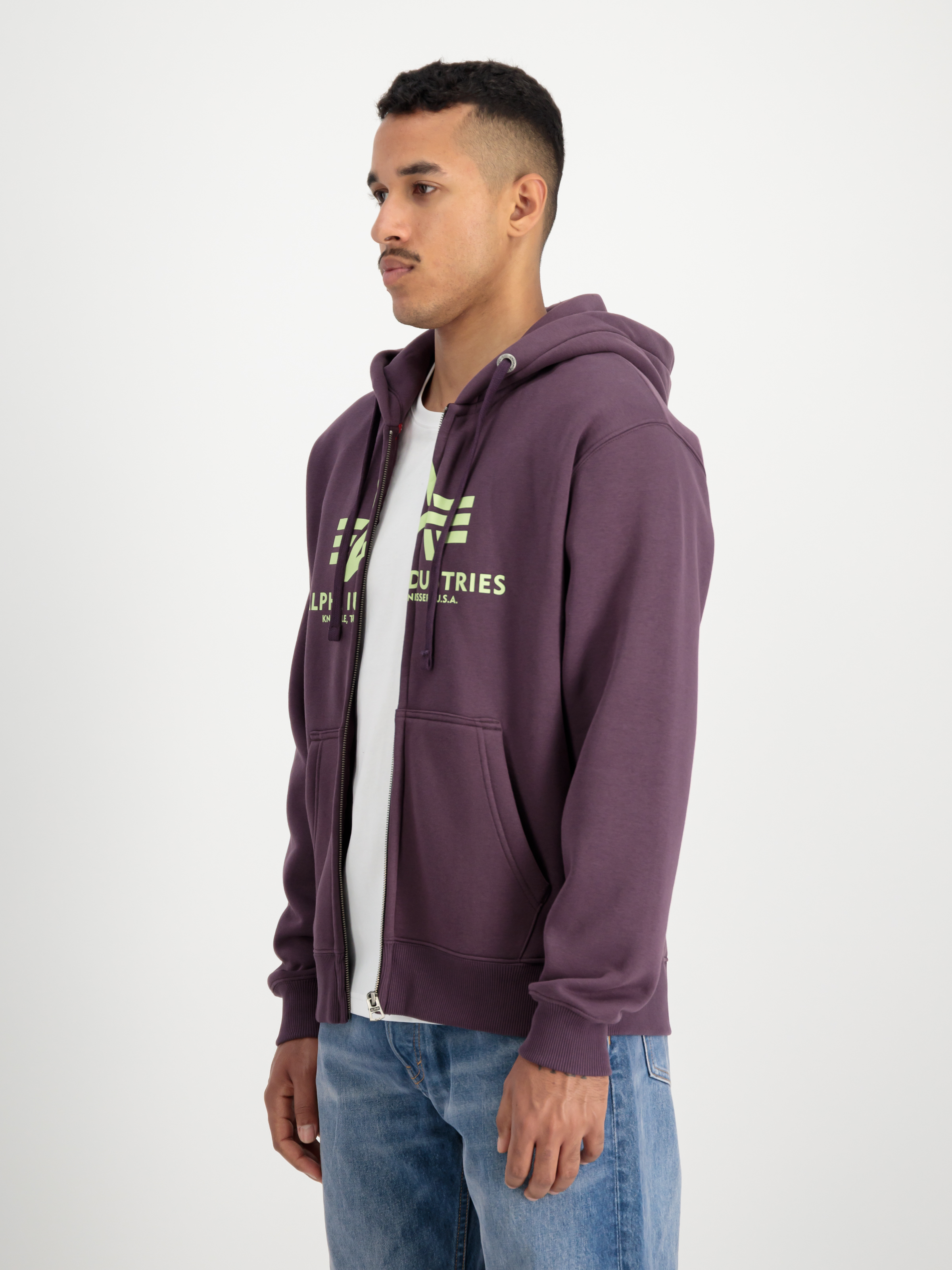 Basic Zip Hoodie Plum 178325_719_2_model_00003_97489