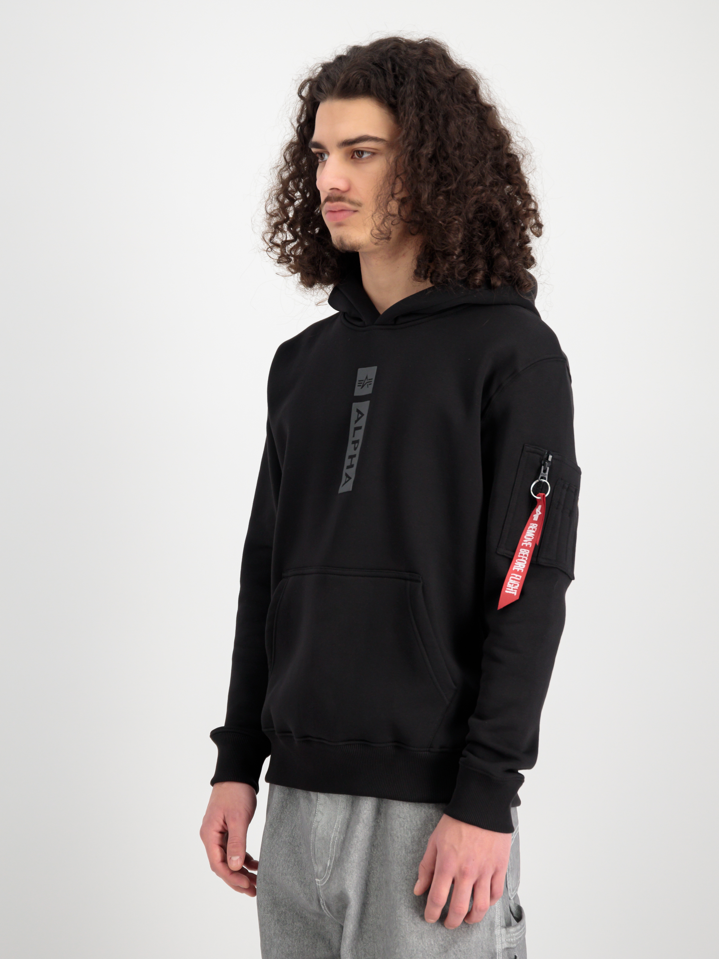 Alpha Puff Print Hoodie black 146338_03_2_model_00003_99664